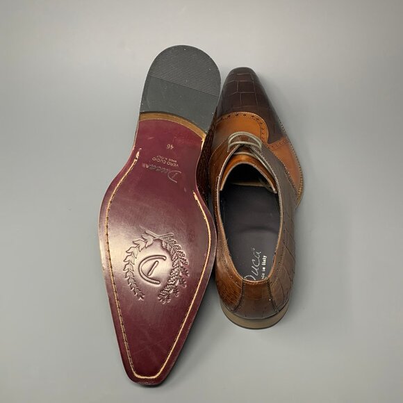 *NEW* DUCA ‘Valentano’ Italian Calfskin / Croco Embossed Print / Men’s 13 Derby - Picture 13 of 14